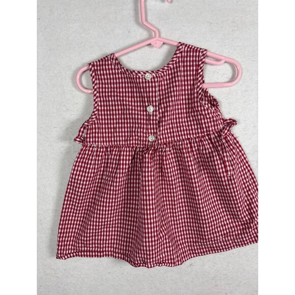 Talbots Kids Red & White Gingham Dress With Matching Bloomer - Picture 2 of 7
